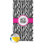 Zebra Print Beach Towel (Personalized)