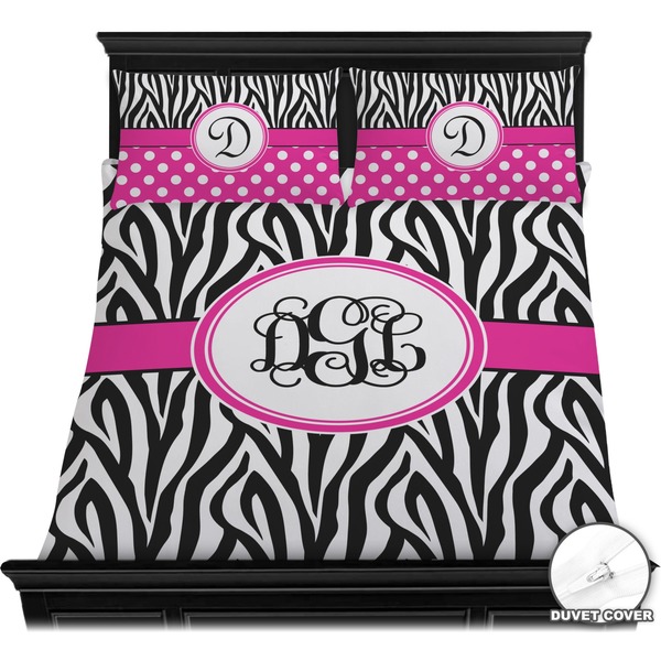 Zebra Print Bedding Set (Queen) - Duvet