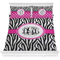 Zebra Print Comforter Set - Full / Queen (Personalized)