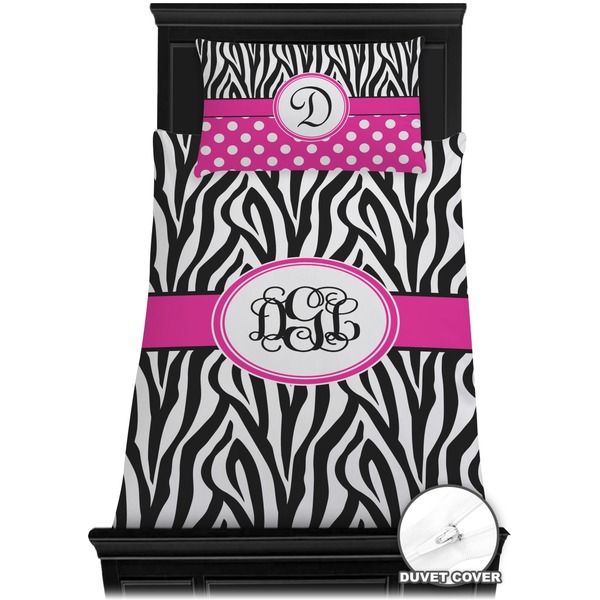 Zebra Print Bedding Set (Twin) - Duvet