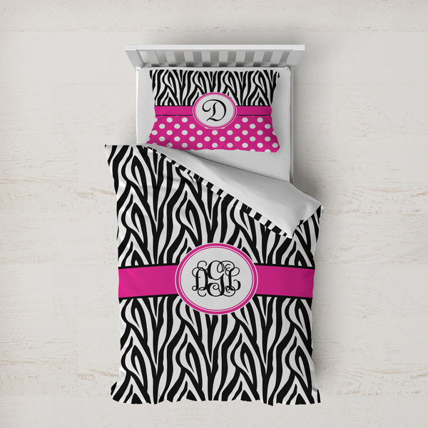 Custom Zebra Print Duvet Cover Set - Twin XL (Personalized)