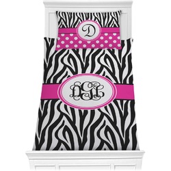 Zebra Print Comforter Set - Twin XL (Personalized)