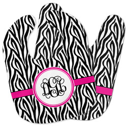 Zebra Print Baby Bib w/ Monogram