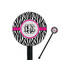 Zebra Print 5.5" Round Plastic Stir Sticks - Black - Single Sided (Personalized)