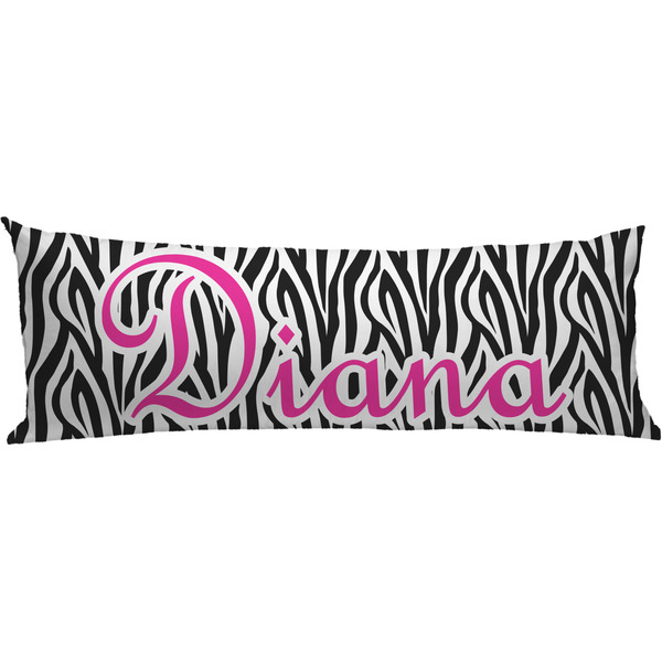Custom Zebra Print Body Pillow Case (Personalized)