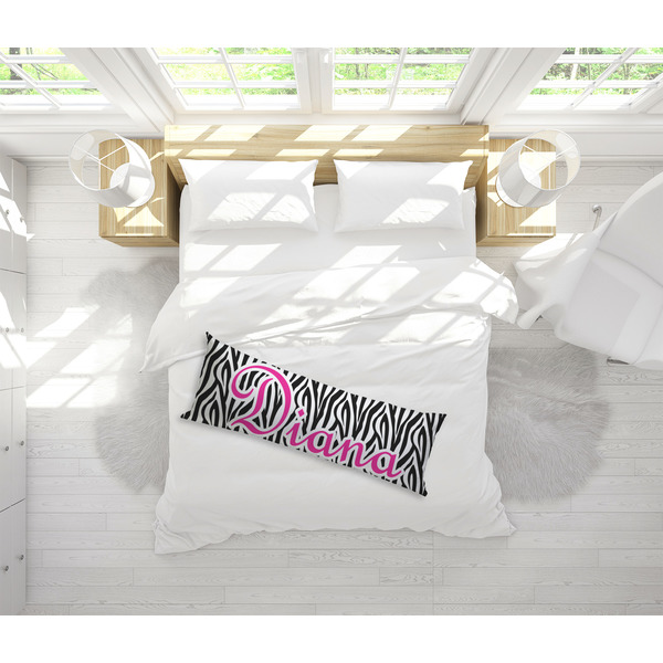 Zebra Print Body Pillow - LIFESTYLE