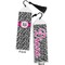 Zebra Print Bookmark with tassel - Front and Back
