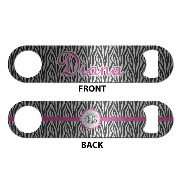 Zebra Print Bottle Opener - Front & Back