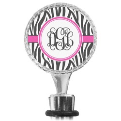Zebra Print Wine Bottle Stopper (Personalized)