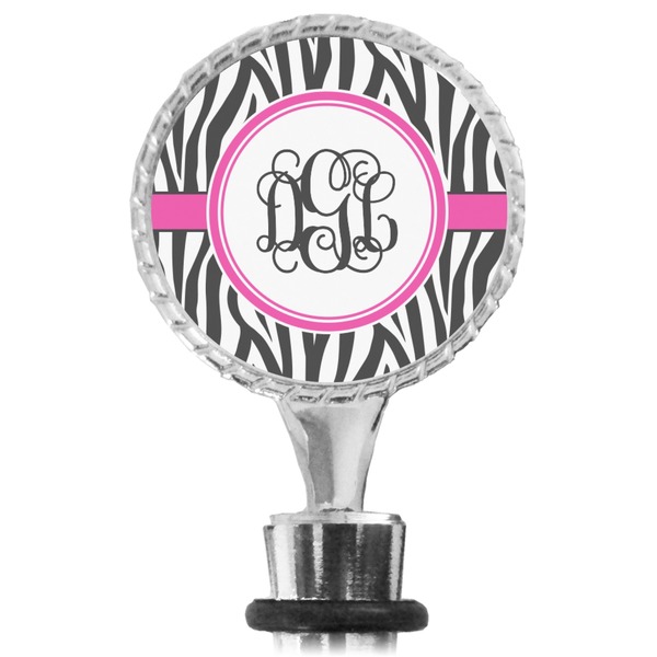 Zebra Print Bottle Stopper Main View