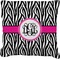 Zebra Print Faux-Linen Throw Pillow 26" (Personalized)
