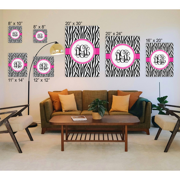 Zebra Print Canvas Prints - Multiple Sizes