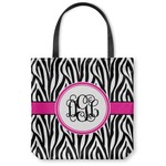 Zebra Print Canvas Tote Bag - Large - 18"x18" (Personalized)