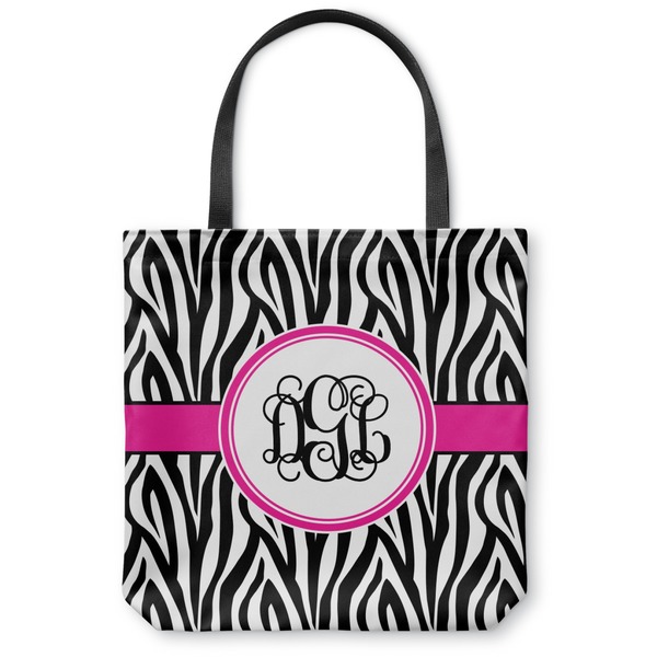 Custom Zebra Print Canvas Tote Bag (Personalized)