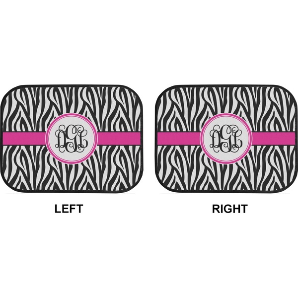 Zebra Print Car Floor Mats (Back Seat) (Approval)