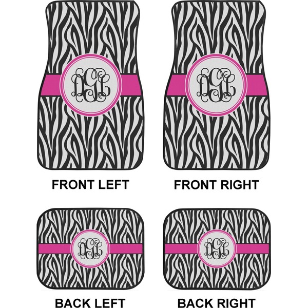 Zebra Print Car Floor Mats Set (2F + 2B)