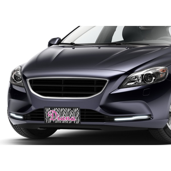 Zebra Print Car License Plate Lifestyle