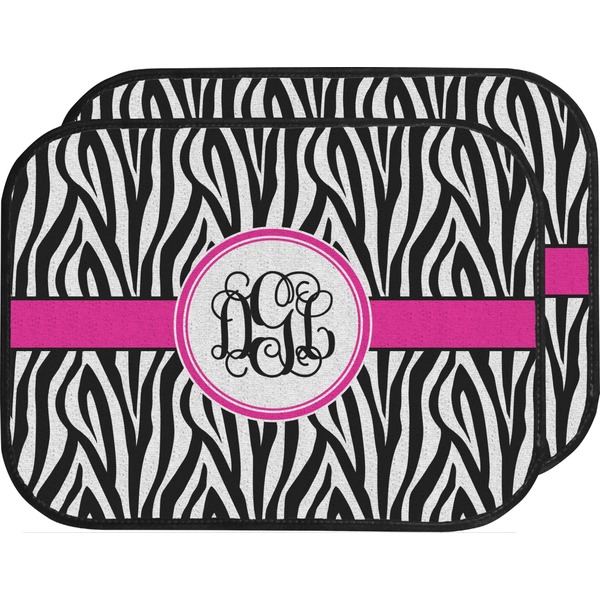 Zebra Print Custom Car Floor Mats (Back Seat)