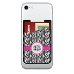 Zebra Print 2-in-1 Cell Phone Credit Card Holder & Screen Cleaner (Personalized)