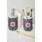 Zebra Print Ceramic Bathroom Accessories - LIFESTYLE (toothbrush holder & soap dispenser)