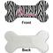 Zebra Print Ceramic Flat Ornament - Bone Front & Back Single Print (APPROVAL)