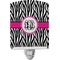 Zebra Print Ceramic Night Light (Personalized)
