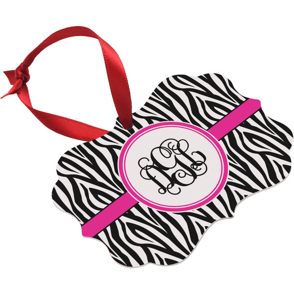 Zebra Print Christmas Ornament