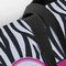 Zebra Print Closeup of Tote w/Black Handles