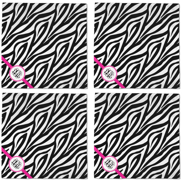 Zebra Print Cloth Napkins - Personalized Dinner (APPROVAL) Set of 4