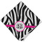 Zebra Print Cloth Napkins - Personalized Dinner (Folded Four Corners)