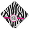 Zebra Print Cloth Dinner Napkin - Single w/ Monogram