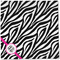 Zebra Print Cloth Napkins - Personalized Dinner (Full Open)