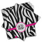 Zebra Print Cloth Napkins - Personalized Dinner (PARENT MAIN Set of 4)