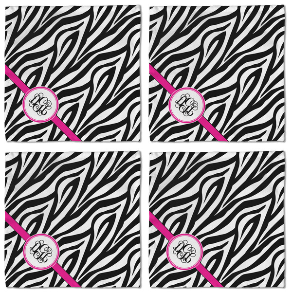 Zebra Print Cloth Napkins - Personalized Lunch (APPROVAL) Set of 4