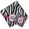 Zebra Print Cloth Napkins - Personalized Lunch & Dinner (PARENT MAIN)
