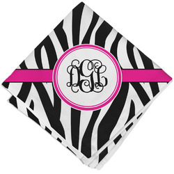 Zebra Print Cloth Napkin w/ Monogram