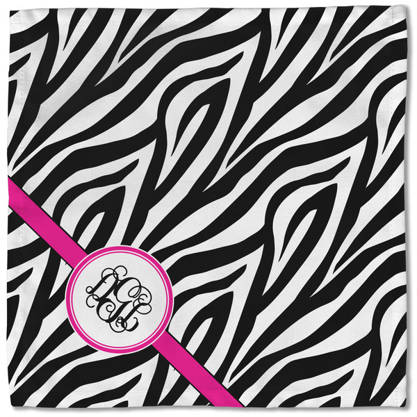 Zebra Print Cloth Napkins - Personalized Lunch (Single Full Open)