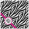 Zebra Print Cloth Napkins - Personalized Lunch (Single Full Open)