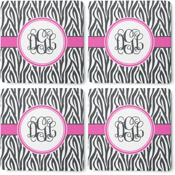 Zebra Print Coaster Rubber Back - Apvl