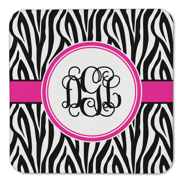 Zebra Print Coaster Set - FRONT (one)