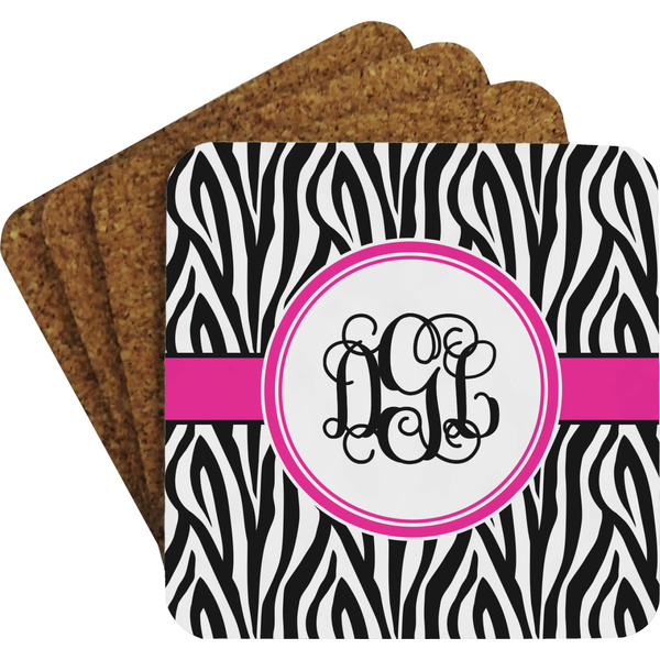Zebra Print Coaster Set (Personalized)