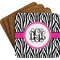 Zebra Print Coaster Set (Personalized)