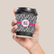 Zebra Print Coffee Cup Sleeve - LIFESTYLE