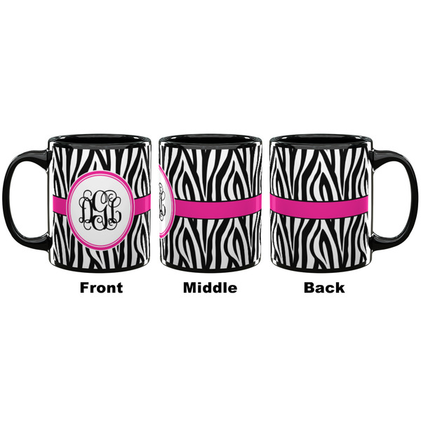 Zebra Print Coffee Mug - 11 oz - Black APPROVAL