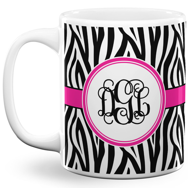 Custom Zebra Print 11 Oz Coffee Mug - White (Personalized)