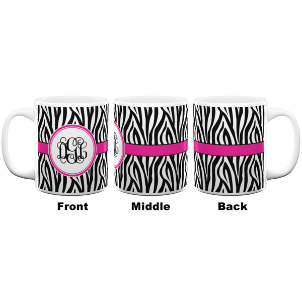 Zebra Print Coffee Mug - 11 oz - White APPROVAL