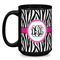 Zebra Print Coffee Mug - 15 oz - Black