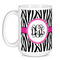 Zebra Print Coffee Mug - 15 oz - White