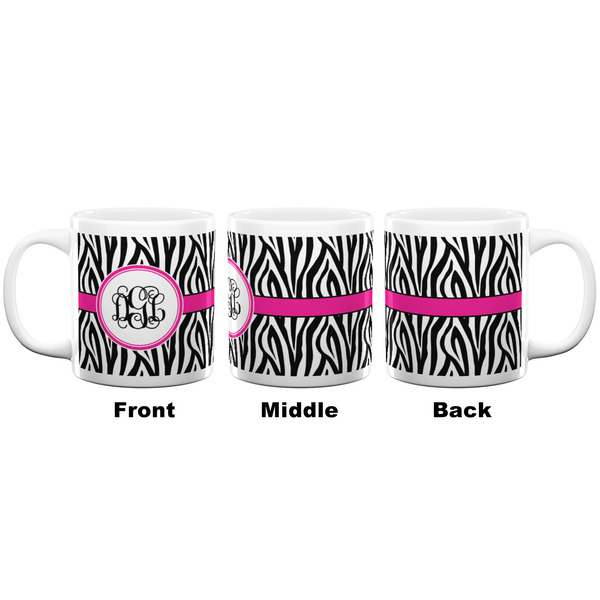 Zebra Print Coffee Mug - 20 oz - White APPROVAL