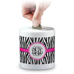 Zebra Print Coin Bank (Personalized)
